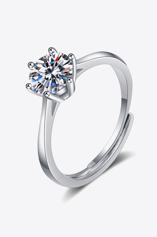 .3 Carat Moissanite 6-Prong Adjustable Ring