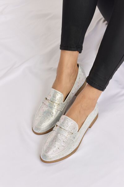 Forever Link Rhinestone Point Toe Loafers
