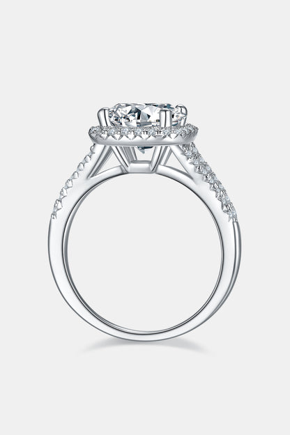 3 Carat Moissanite Halo Ring