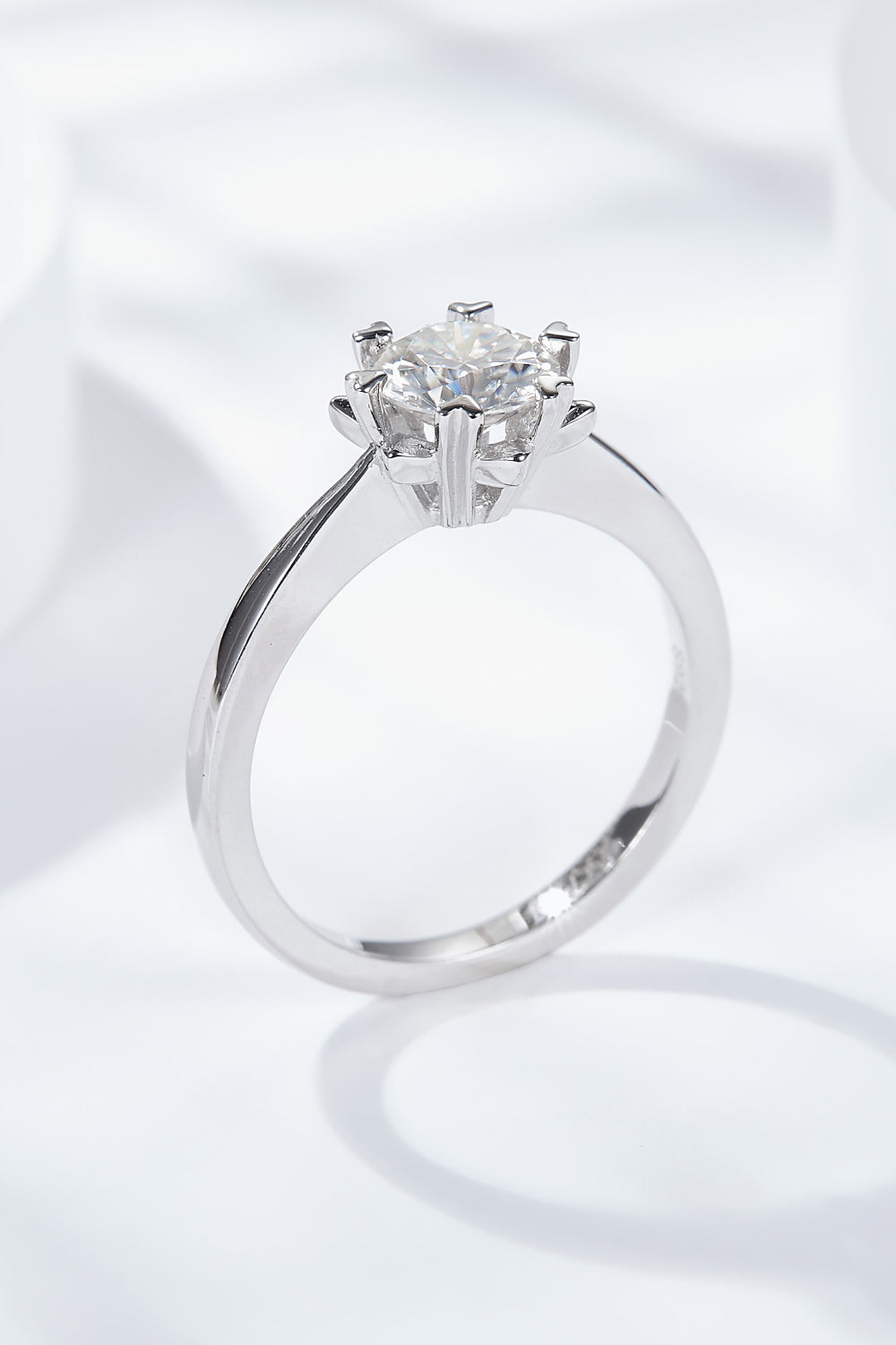 .5 925 Sterling Silver Solitaire Moissanite Ring