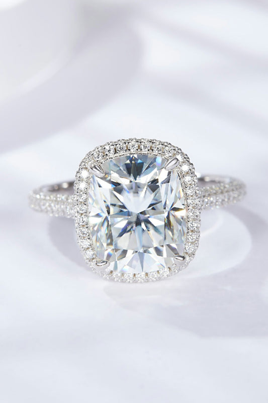 6 Carat Adored Moissanite Halo Ring