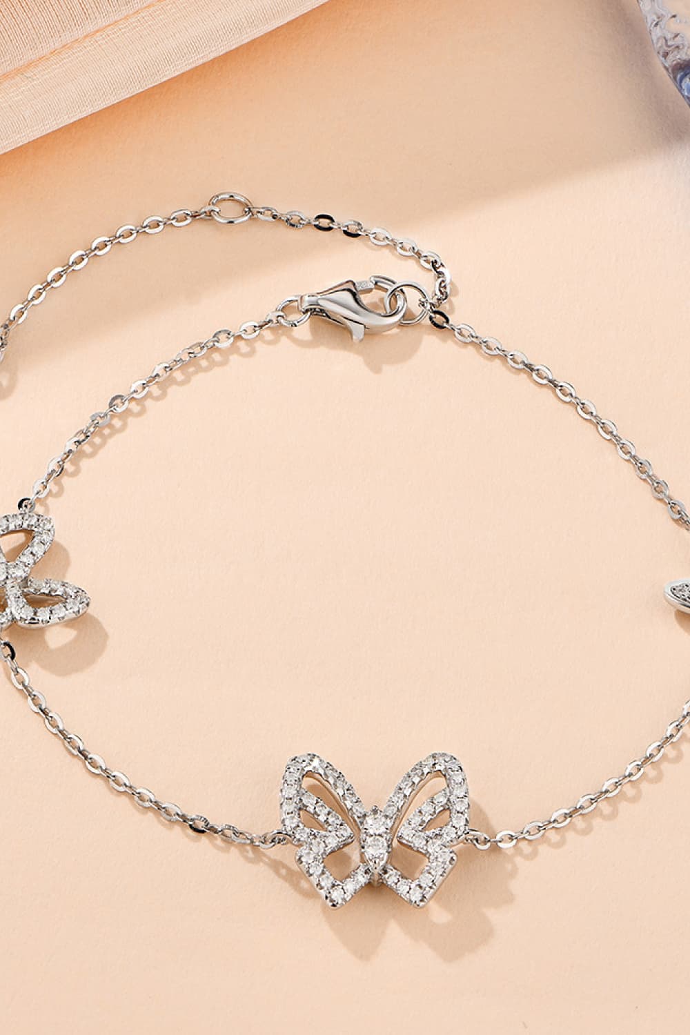 .48 Carat Moissanite Butterfly Shape Bracelet