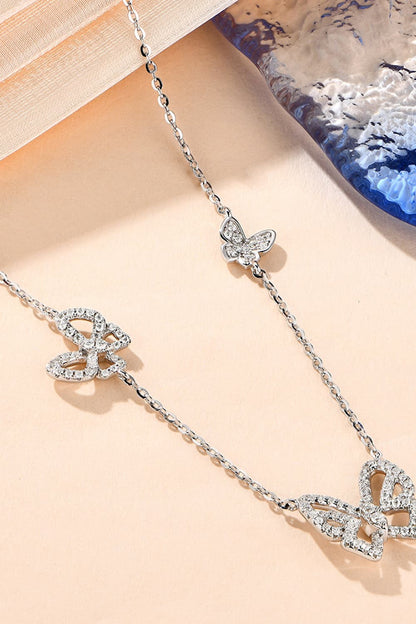 .48 Carat Moissanite Butterfly Shape Necklace