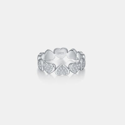 Moissanite 925 Sterling Silver Heart Shape Ring