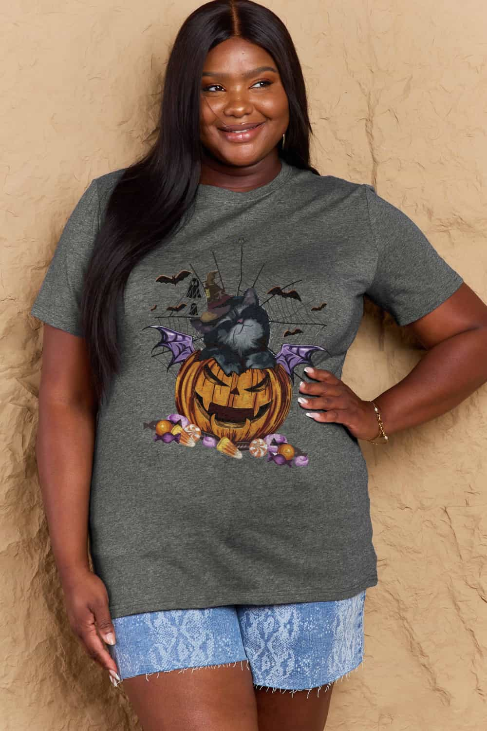 Simply Love Full Size Jack-O'-Lantern Graphic T-Shirt