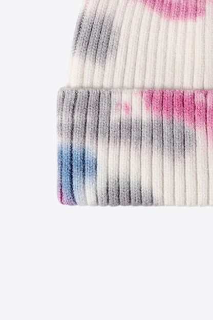 Tie-Dye Ribbed Knit Beanie