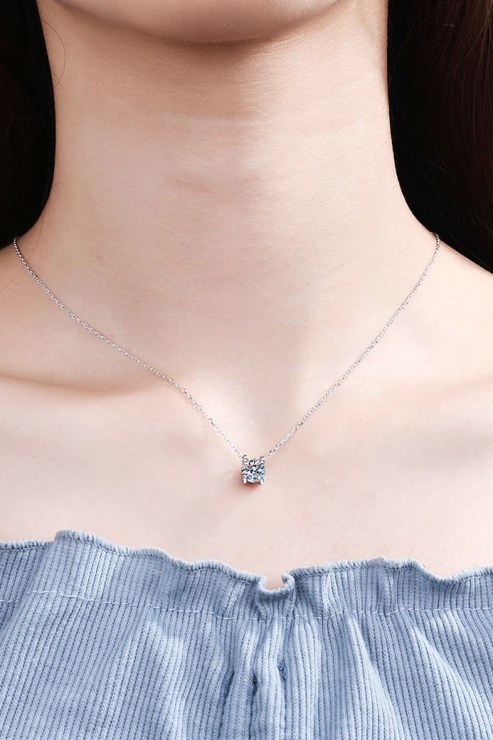 .8 Carat Moissanite 925 Sterling Silver Necklace
