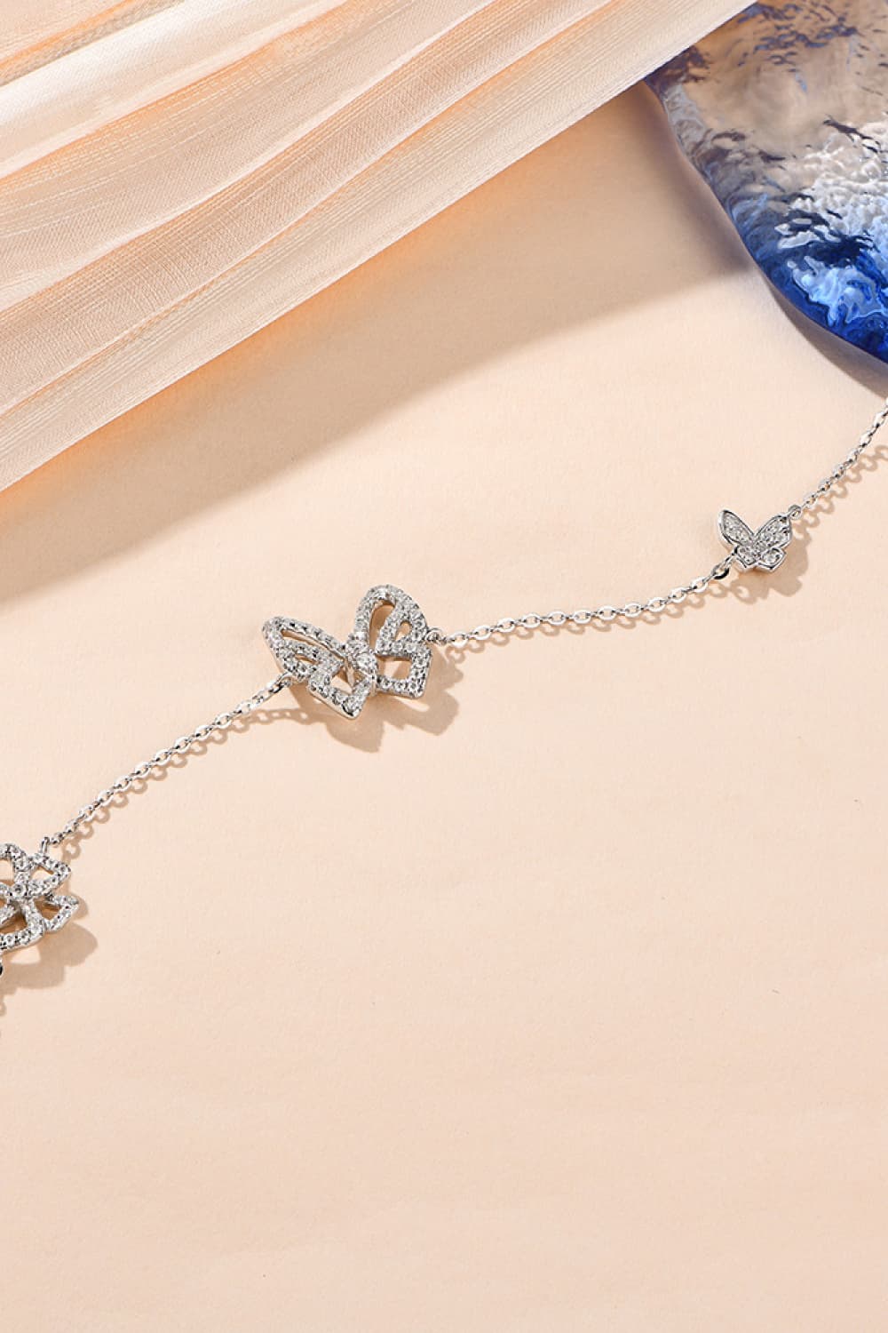 .48 Carat Moissanite Butterfly Shape Bracelet