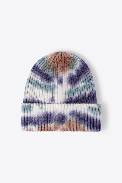 Tie-Dye Ribbed Knit Beanie