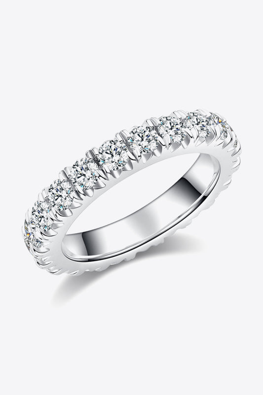 2.3 Carat Adored Moissanite 925 Sterling Silver Eternity Ring