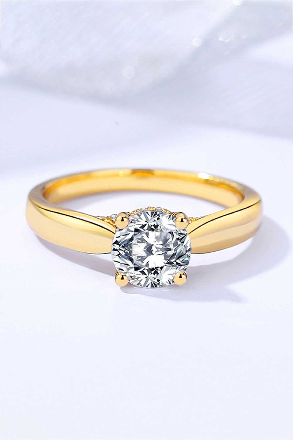 1 Carat Classic 925 Sterling Silver Moissanite Ring