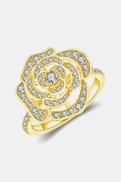 .65 Carat Moissanite Flower Shape Ring