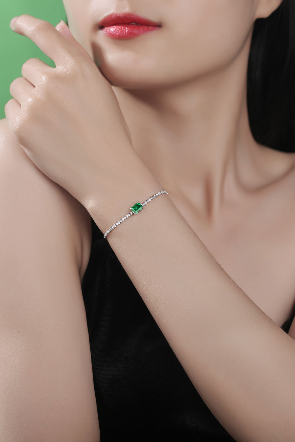 1 Carat Adored Lab-Grown Emerald Bracelet