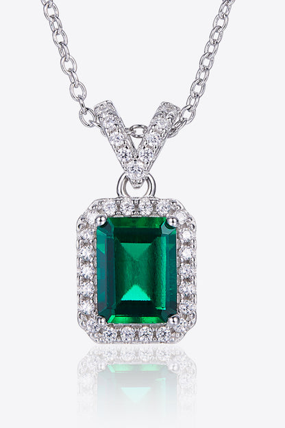 1.25 Carat Adored Lab-Grown Emerald Pendant Necklace