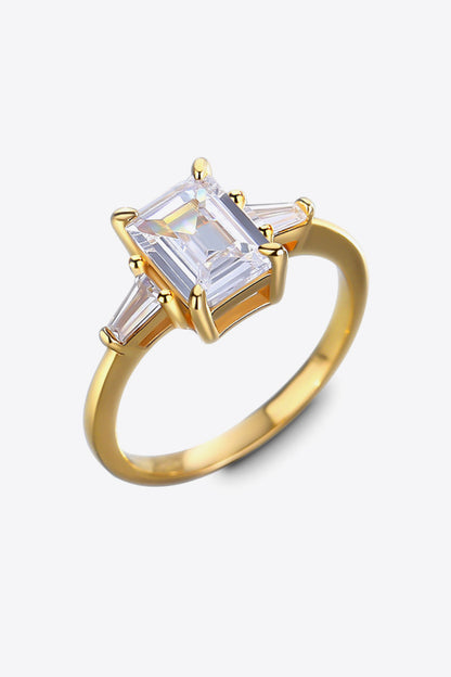 2 Carat Moissanite Rectangle Ring