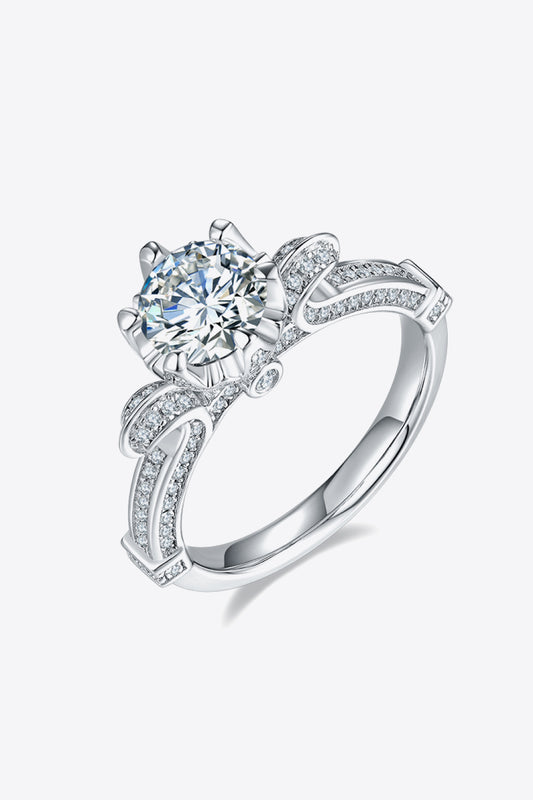 1 Carat Adored Moissanite 925 Sterling Silver Ring