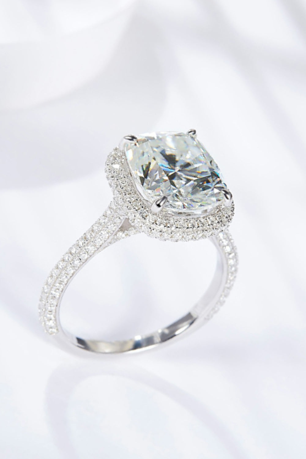 6 Carat Adored Moissanite Halo Ring