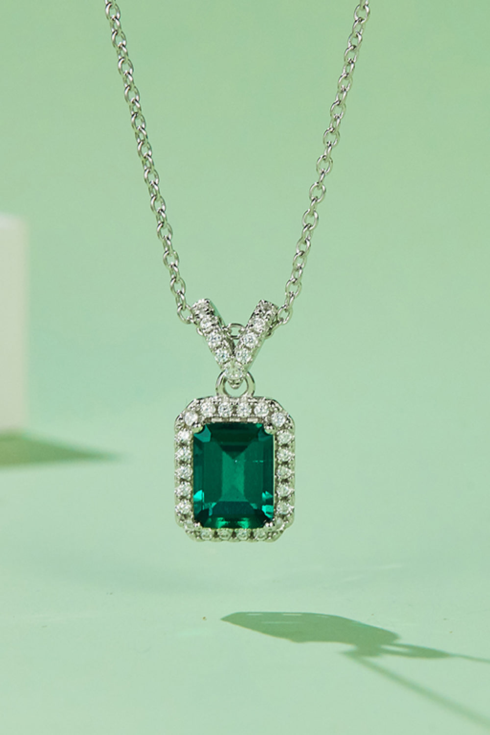 1.25 Carat Adored Lab-Grown Emerald Pendant Necklace