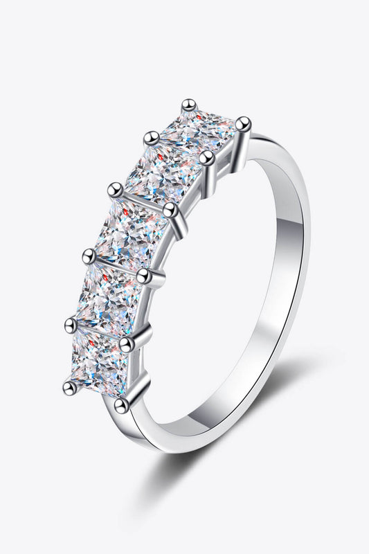 2 Carat Romantic Surprise Moissanite Rhodium-Plated Ring